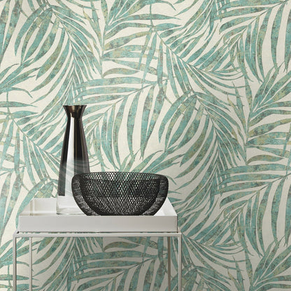 Advantage Anzu Green Frond Wallpaper, 20.9-in by 33-ft