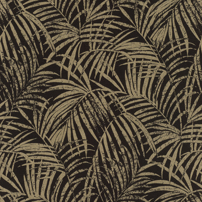 Advantage Yumi Black Palm Leaf Wallpaper, 20.9-in by 33-ft