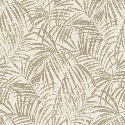 Advantage Yumi Gold Palm Leaf Wallpaper, 20.9-in by 33-ft