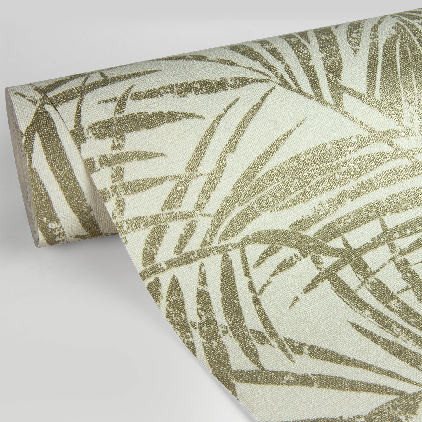 Advantage Yumi Gold Palm Leaf Wallpaper, 20.9-in by 33-ft