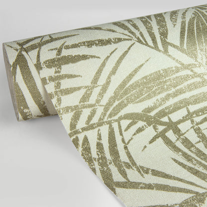 Advantage Yumi Gold Palm Leaf Wallpaper, 20.9-in by 33-ft