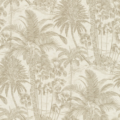 Advantage Yubi Gold Palm Trees Wallpaper, 20.9-in by 33-ft