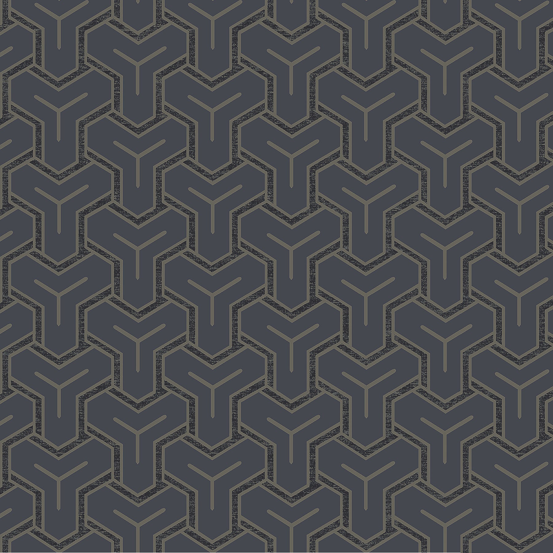 Advantage Gautier Blue Tessellate Wallpaper, 20.9-in by 33-ft