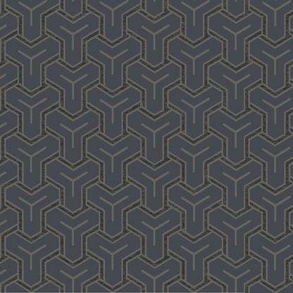 Advantage Gautier Blue Tessellate Wallpaper, 20.9-in by 33-ft