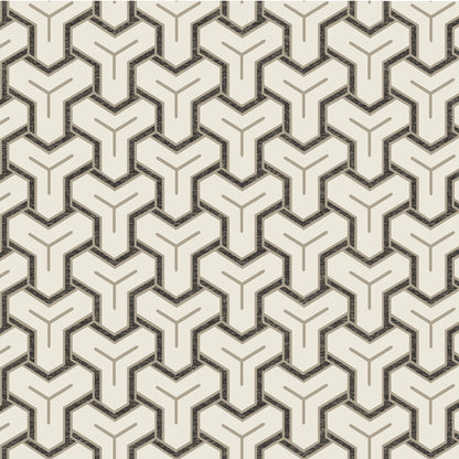 Advantage Gautier Cream Tessellate Wallpaper, 20.9-in by 33-ft