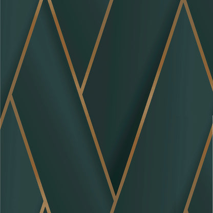 Advantage Manfred Teal Modern Herringbone Wallpaper, 20.9-in by 33-ft