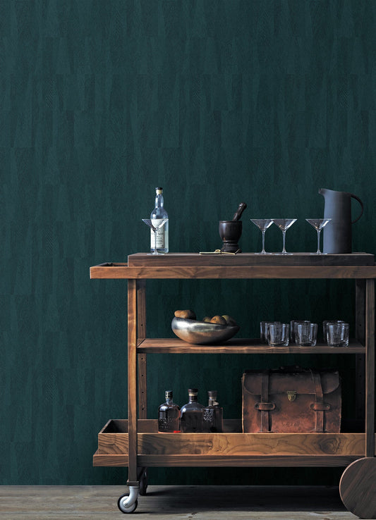 Advantage Sutton Teal Textured Geometric Wallpaper, 20.9-in by 33-ft