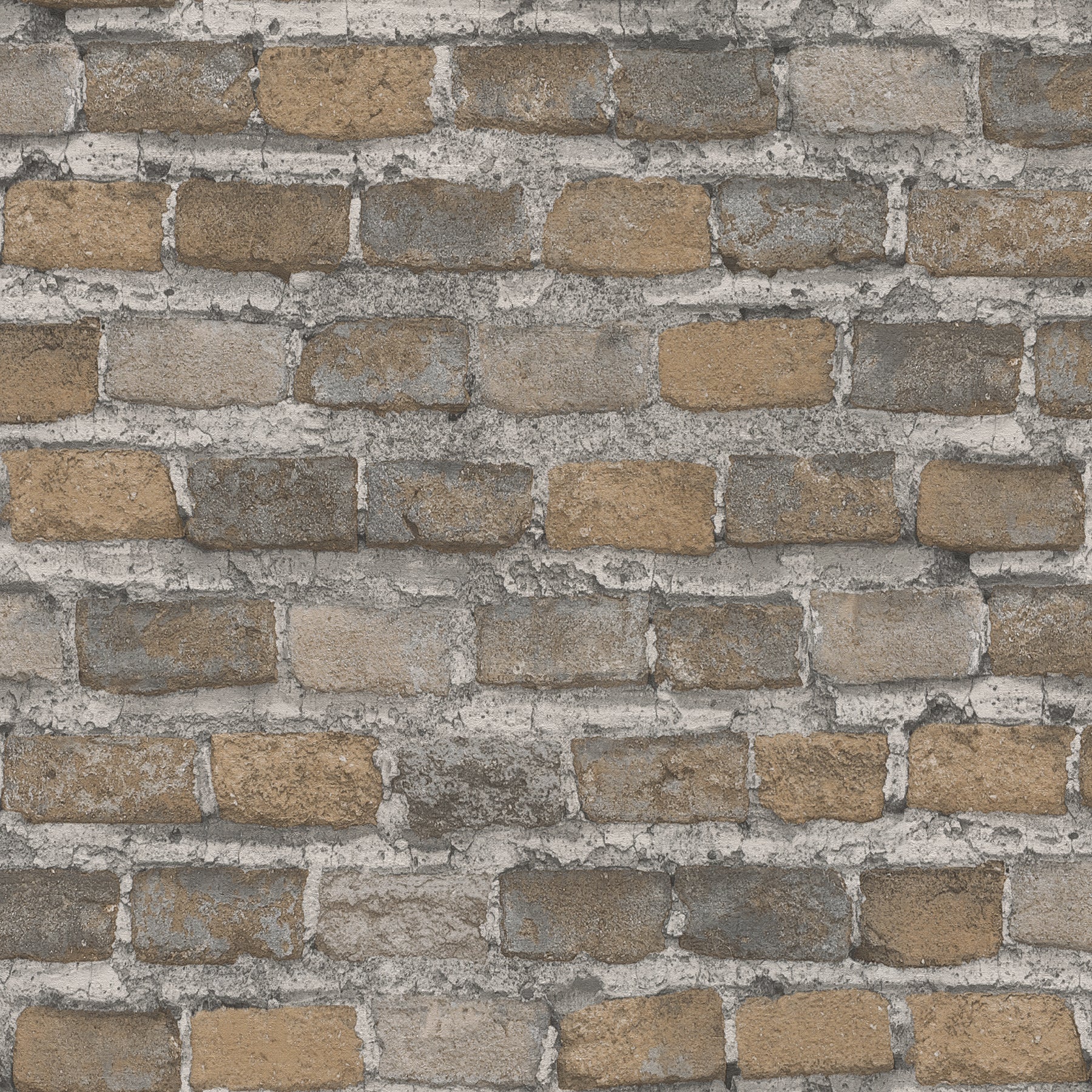 Advantage Lennox Neutral Brick Wallpaper, 20.9-in by 33-ft