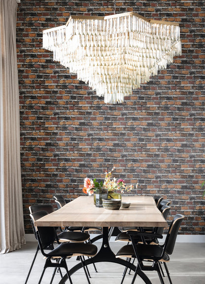 Advantage Lennox Rust Brick Wallpaper, 20.9-in by 33-ft