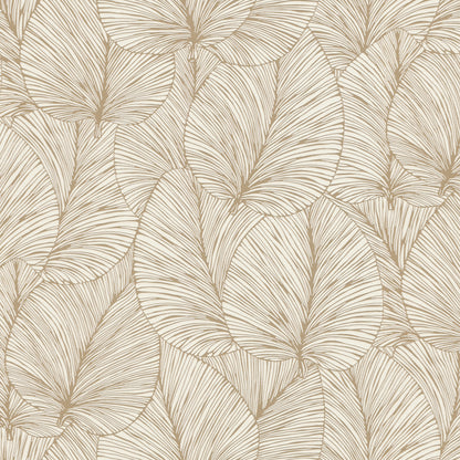 Advantage Eilian Gold Palm Wallpaper, 20.9-in by 33-ft