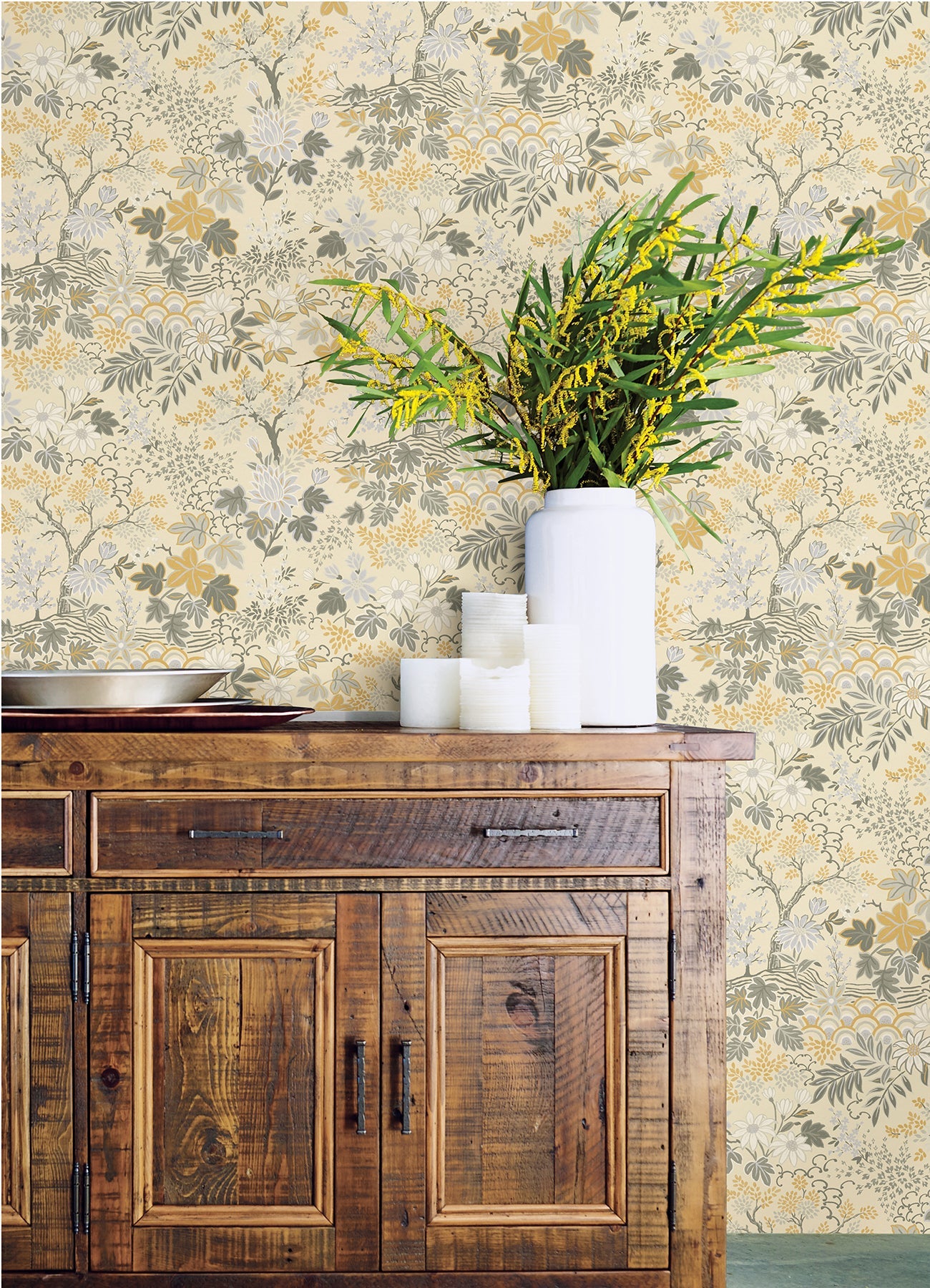 Advantage Vesper Eggshell Forest Floral Wallpaper, 20.9-in by 33-ft