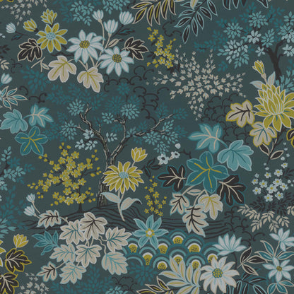 Advantage Vesper Teal Forest Floral Wallpaper, 20.9-in by 33-ft