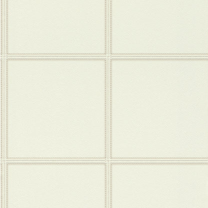 Advantage Avenue Cream Leather Wallpaper, 20.9-in by 33-ft