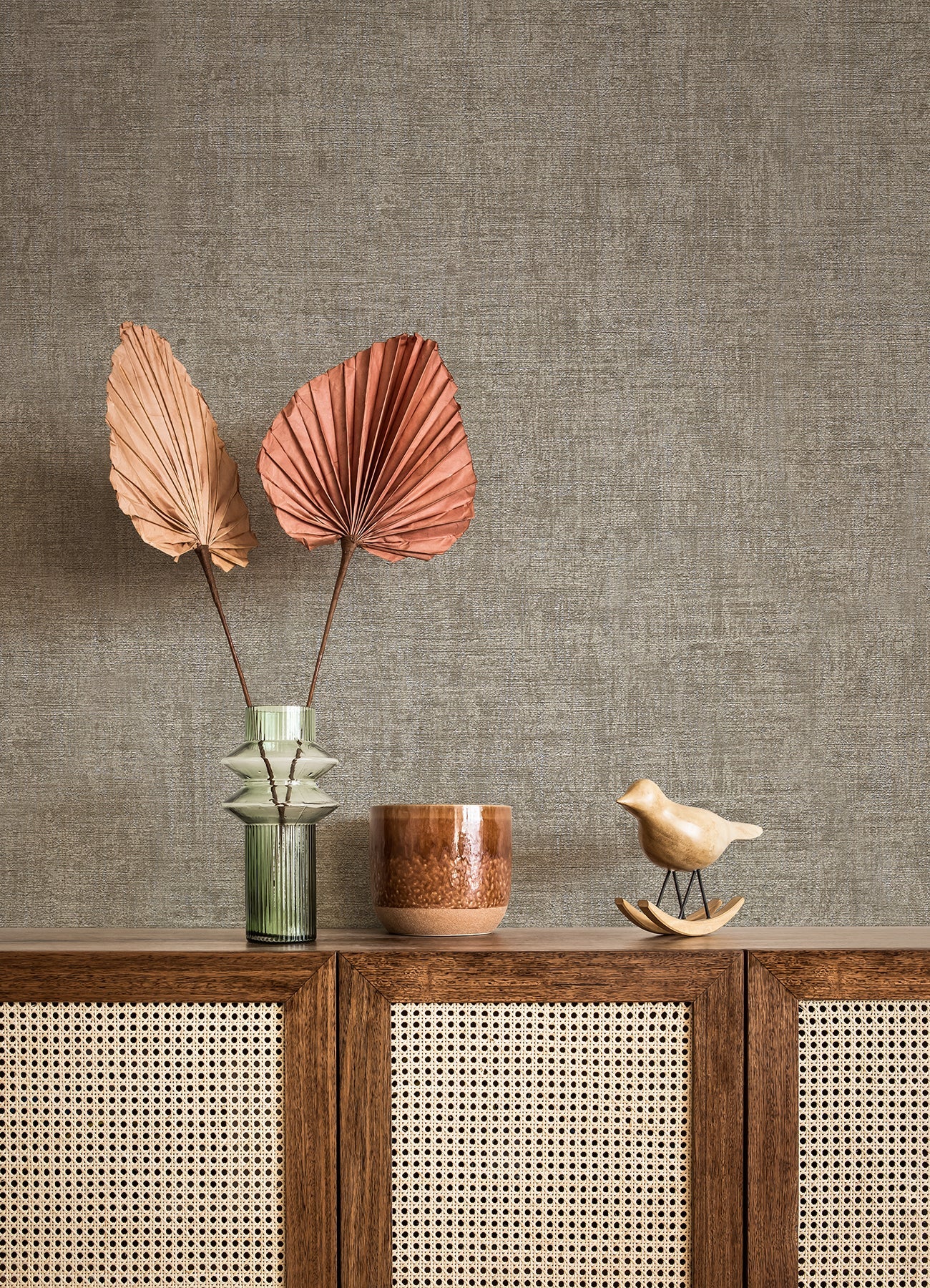 Advantage Yurimi Taupe Distressed Wallpaper, 20.9-in by 33-ft