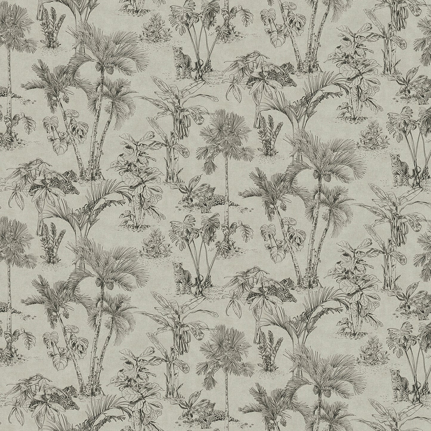 Advantage Zapata Black Tropical Jungle Wallpaper, 20.9-in by 33-ft