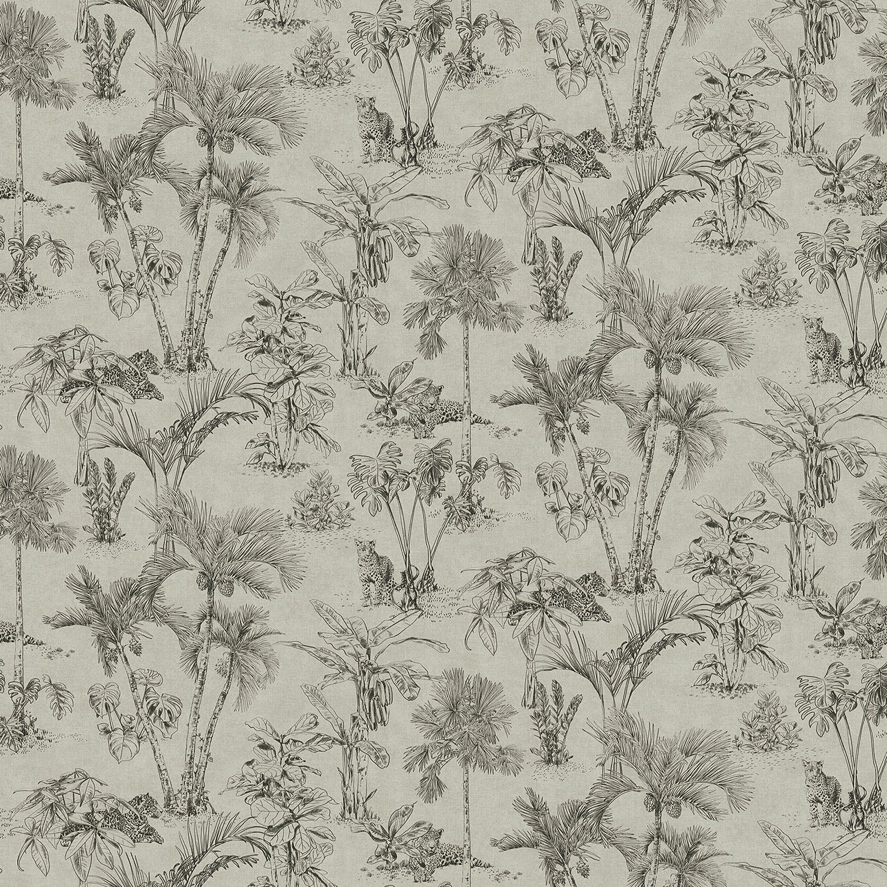 Advantage Zapata Black Tropical Jungle Wallpaper, 20.9-in by 33-ft