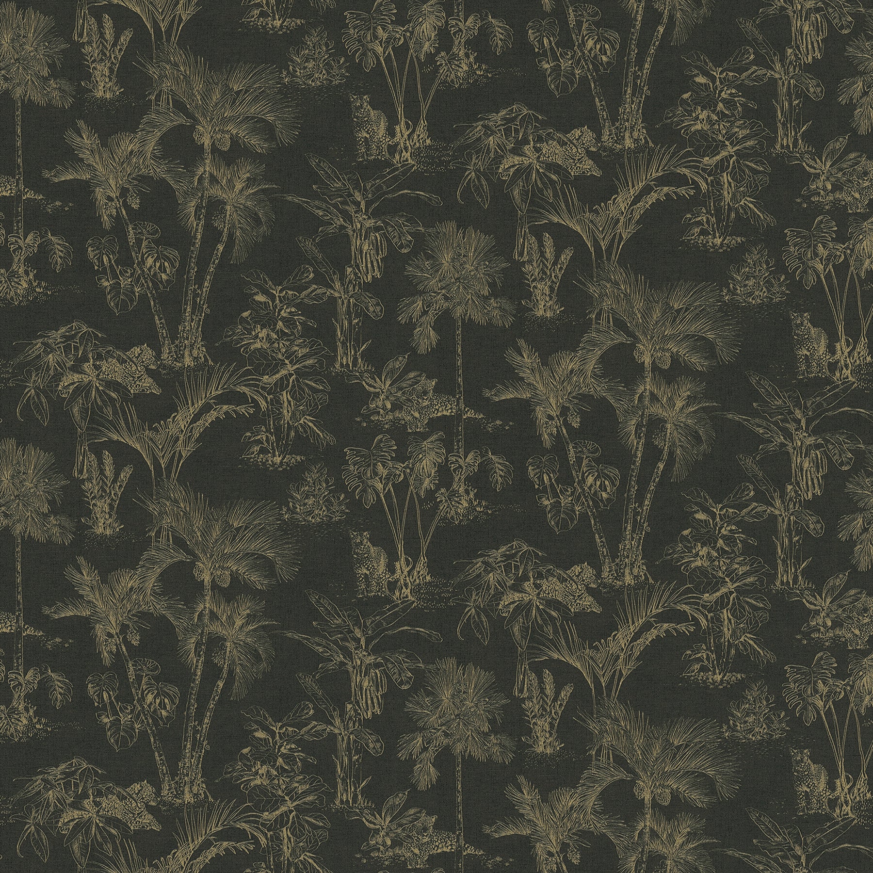 Advantage Zapata Gold Tropical Jungle Wallpaper, 20.9-in by 33-ft