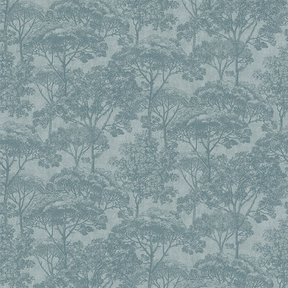 Advantage Teatro Blue Trees Wallpaper, 20.9-in by 33-ft