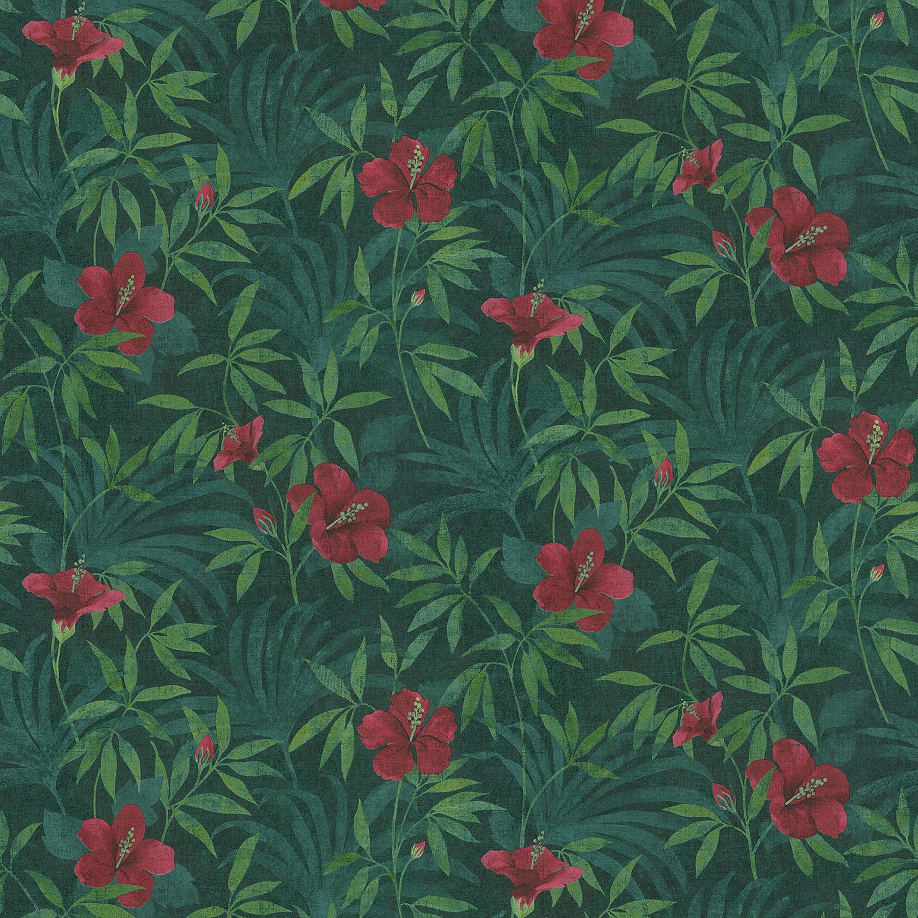 Advantage Malecon Green Floral Wallpaper, 20.9-in by 33-ft