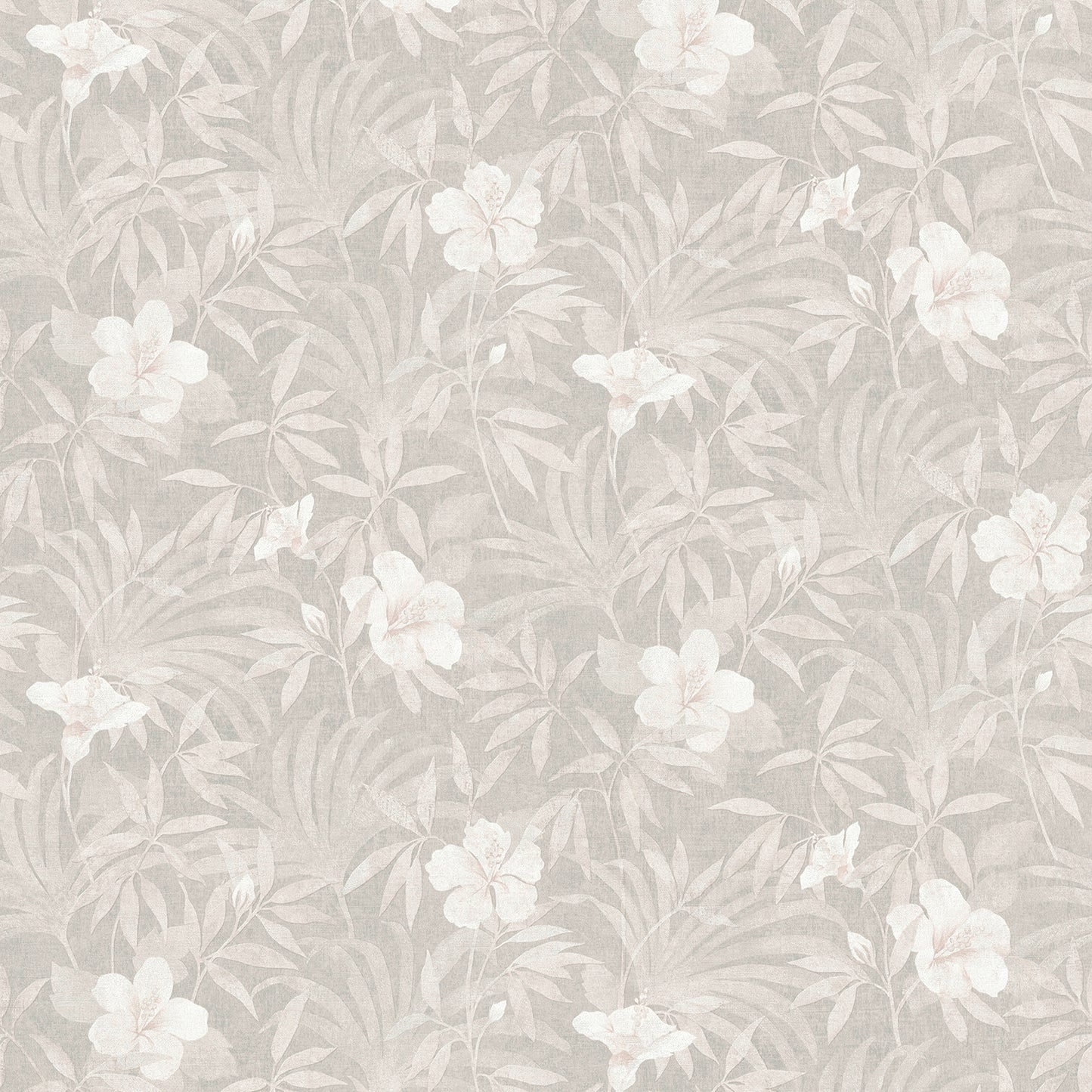 Advantage Malecon Grey Floral Wallpaper, 20.9-in by 33-ft