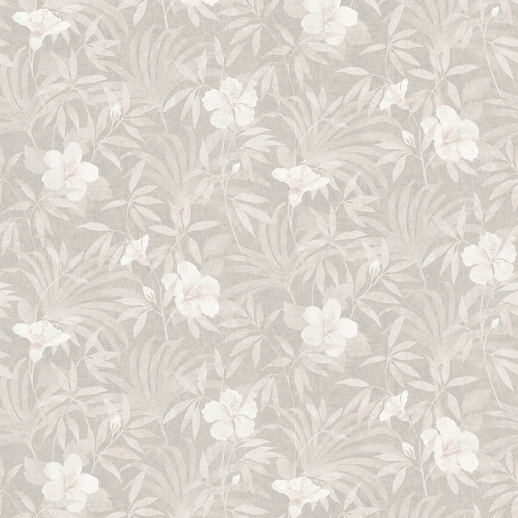 Advantage Malecon Grey Floral Wallpaper, 20.9-in by 33-ft