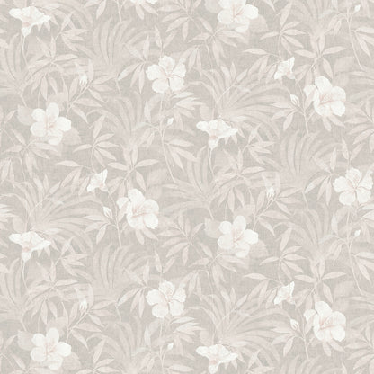 Advantage Malecon Grey Floral Wallpaper, 20.9-in by 33-ft