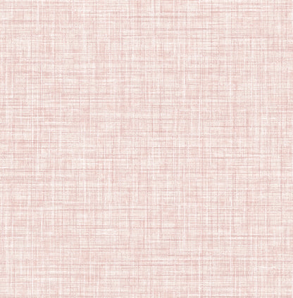 A-Street Prints Tuckernuck Pink Linen Wallpaper, 20.5-in by 33-ft