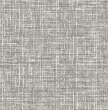 A-Street Prints Emerson Grey Linen Wallpaper, 20.5-in by 33-ft