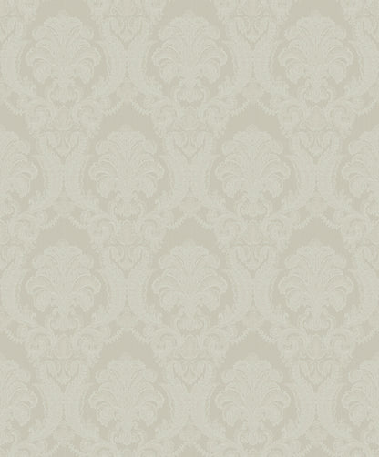 Sirpi Renatta Cream Damask Wallpaper, 20.9-in by 33-ft