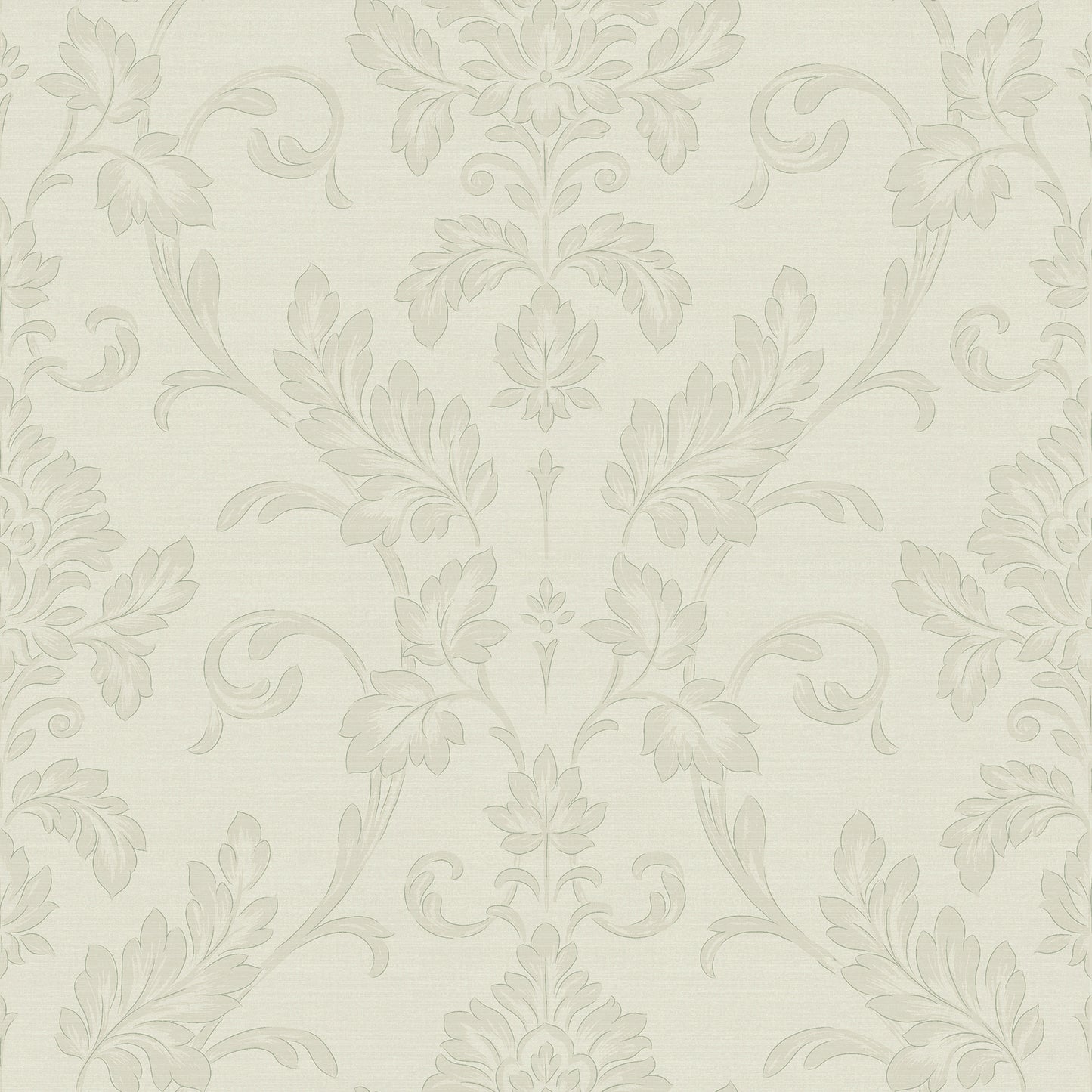 Sirpi Antonella Silver Scroll Wallpaper, 20.9-in by 33-ft