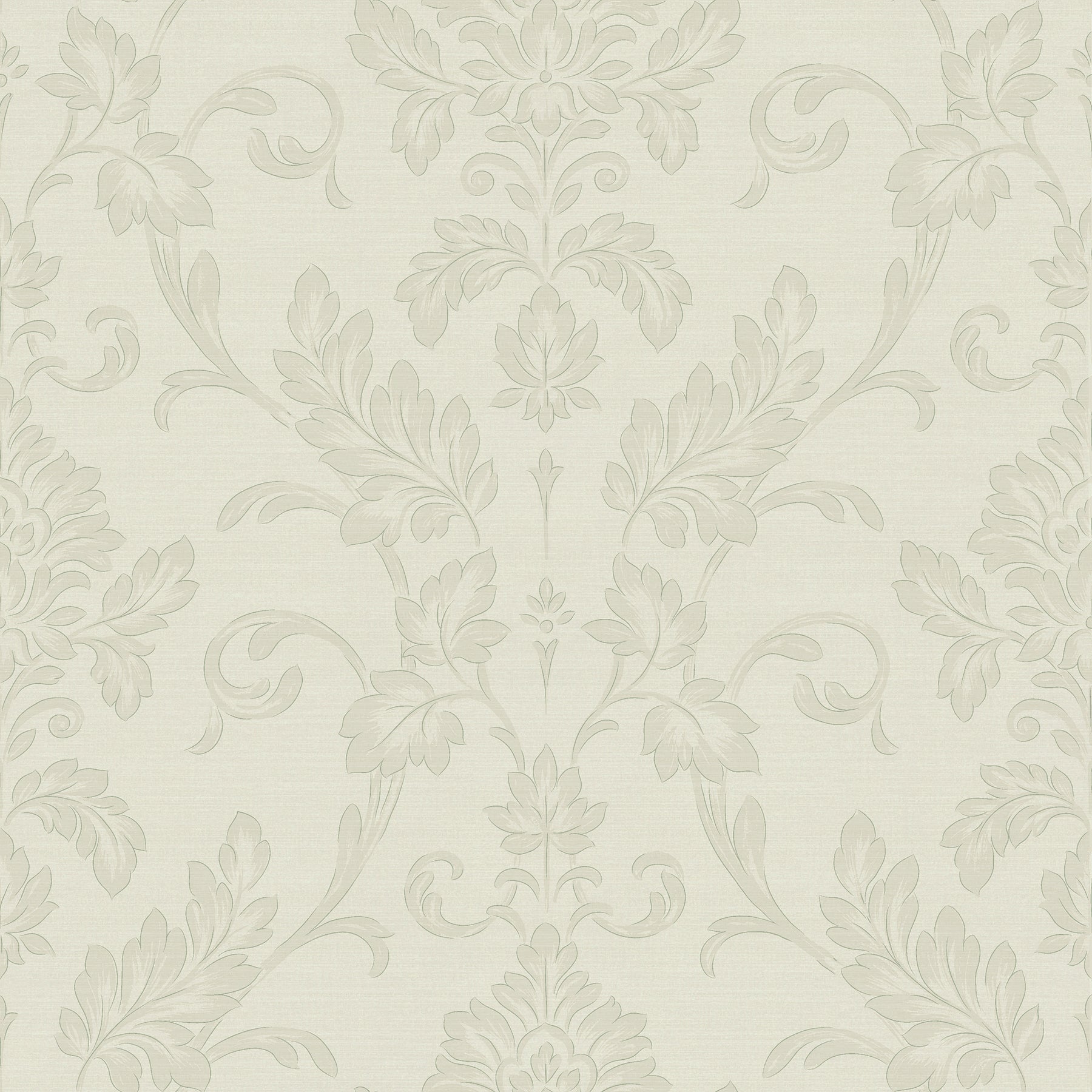 Sirpi Antonella Silver Scroll Wallpaper, 20.9-in by 33-ft