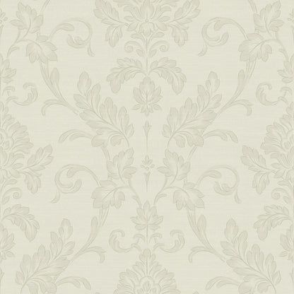 Sirpi Antonella Silver Scroll Wallpaper, 20.9-in by 33-ft