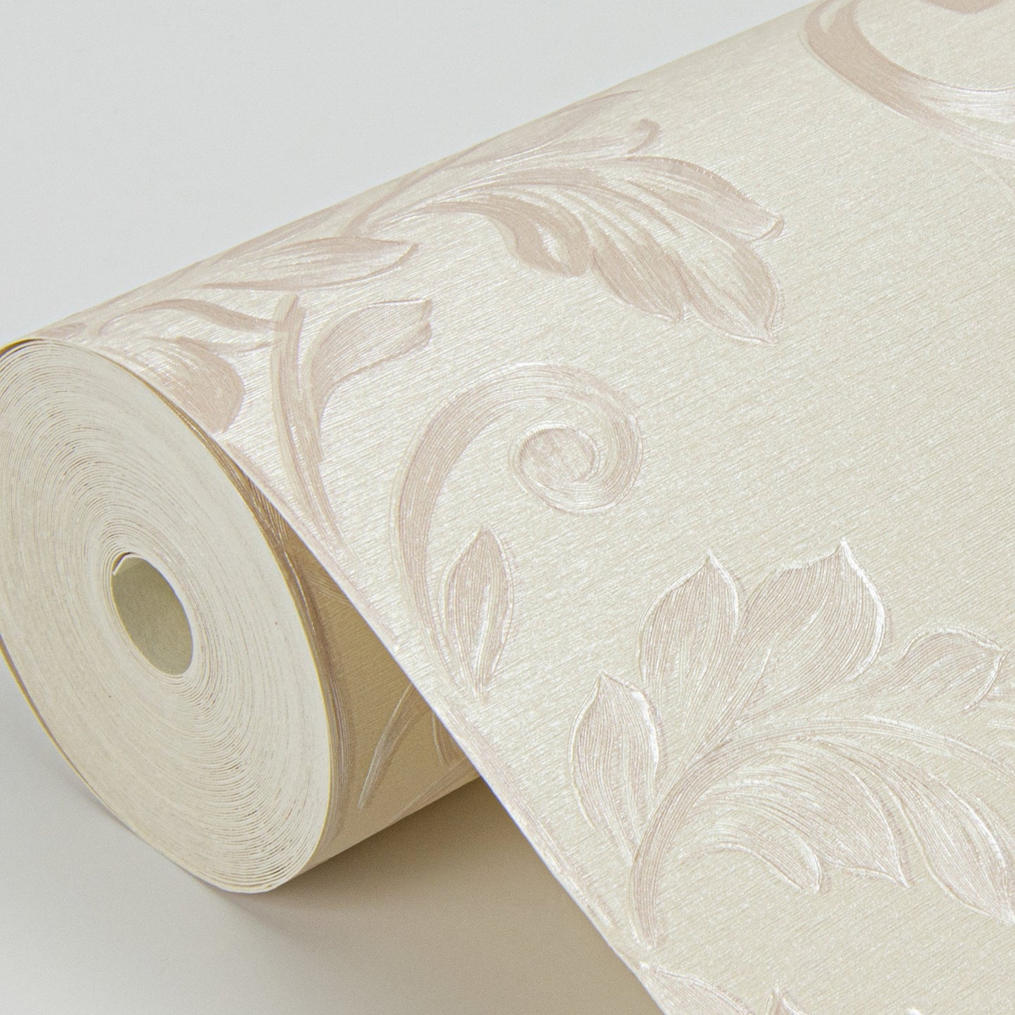 Sirpi Antonella Rose Gold Scroll Wallpaper, 20.9-in by 33-ft