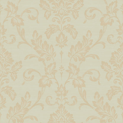 Sirpi Antonella Gold Scroll Wallpaper, 20.9-in by 33-ft