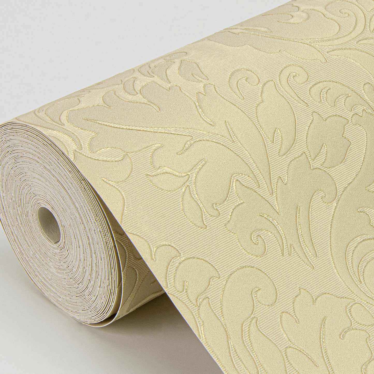 Sirpi Betina Gold Damask Wallpaper, 20.9-in by 33-ft