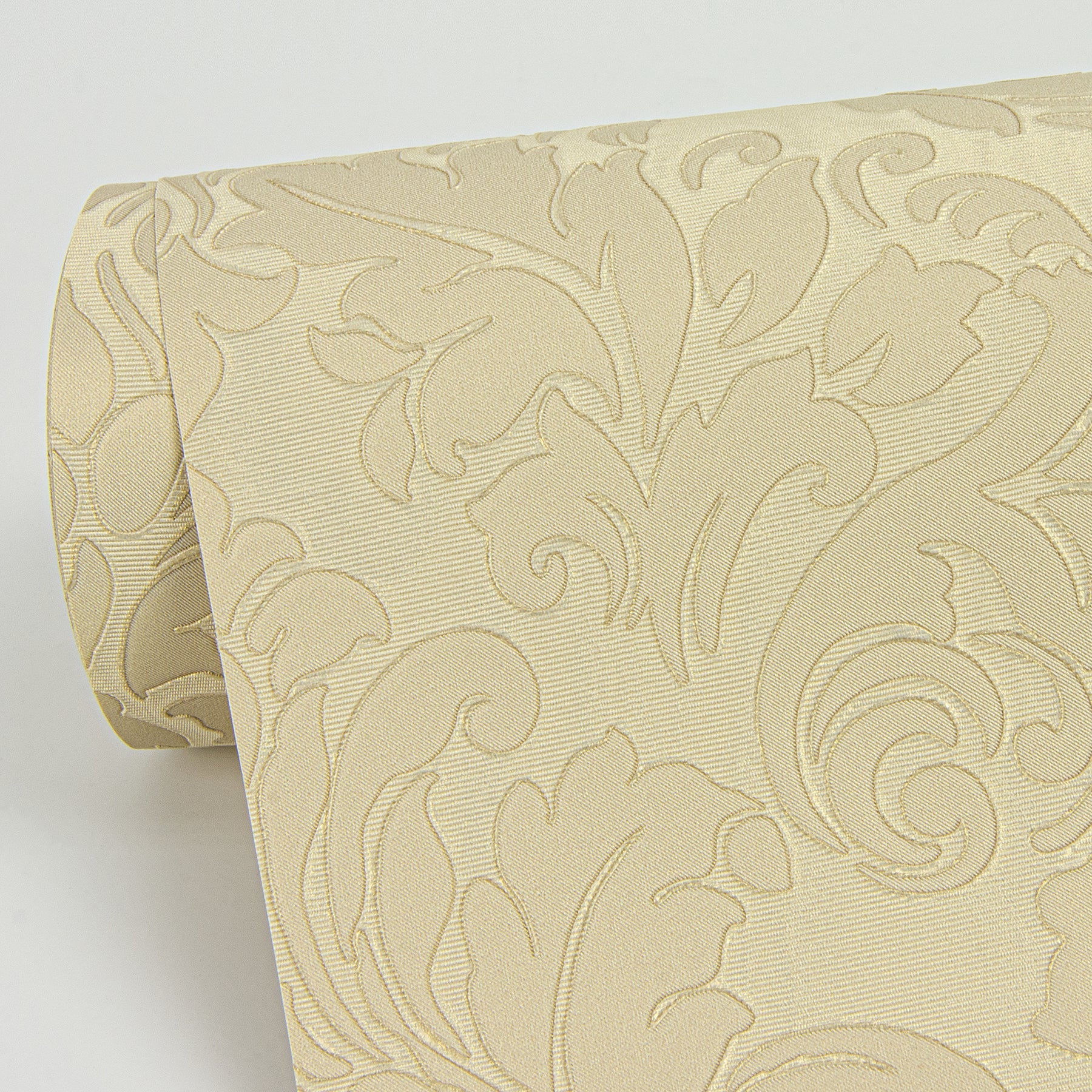 Sirpi Betina Gold Damask Wallpaper, 20.9-in by 33-ft