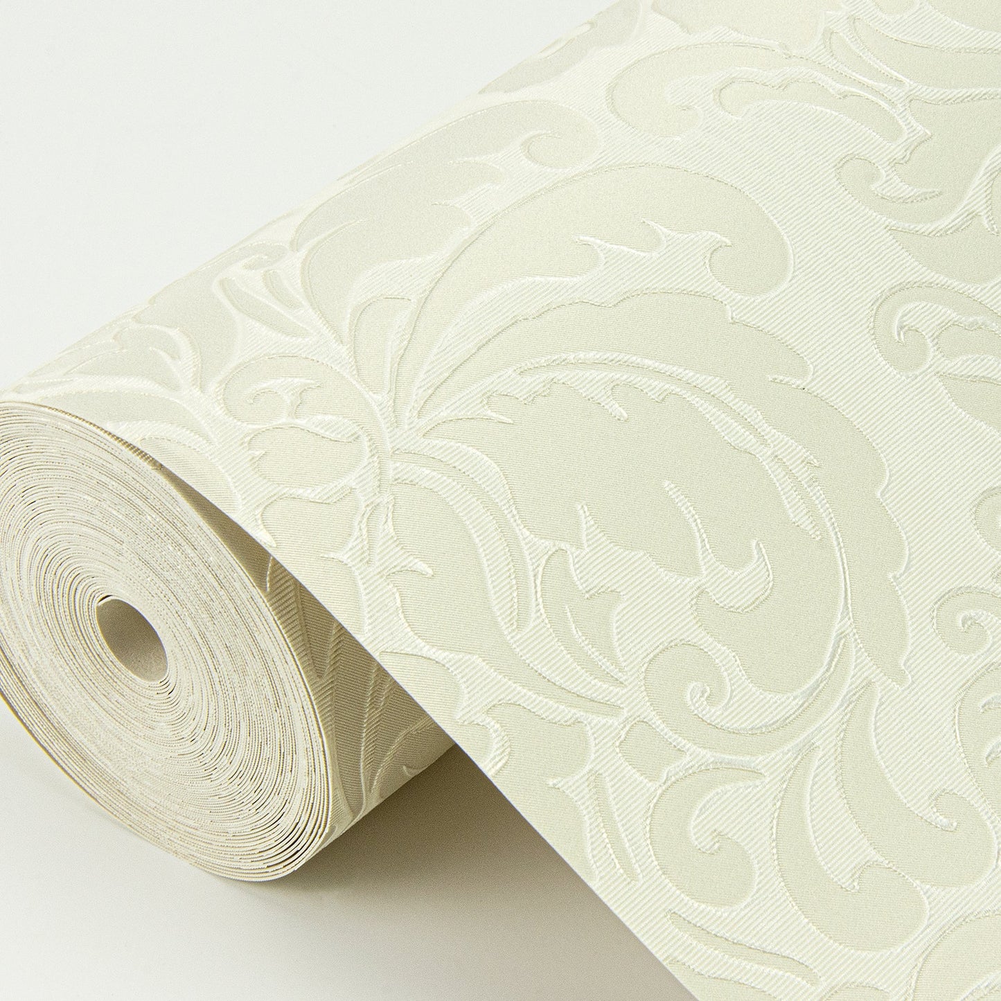 Sirpi Betina Light Yellow Damask Wallpaper, 20.9-in by 33-ft