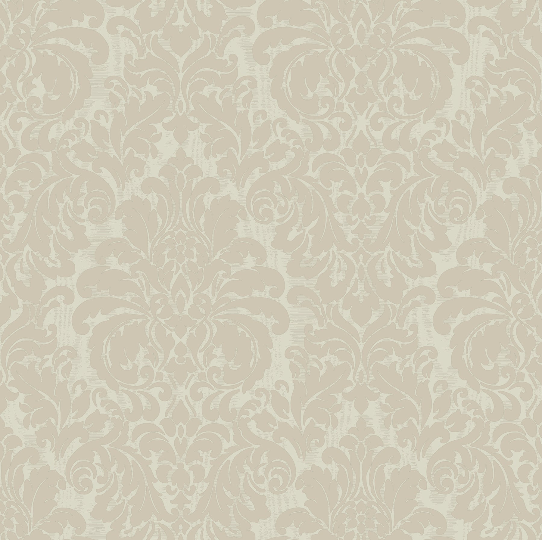 Sirpi Betina Cream Damask Wallpaper, 20.9-in by 33-ft