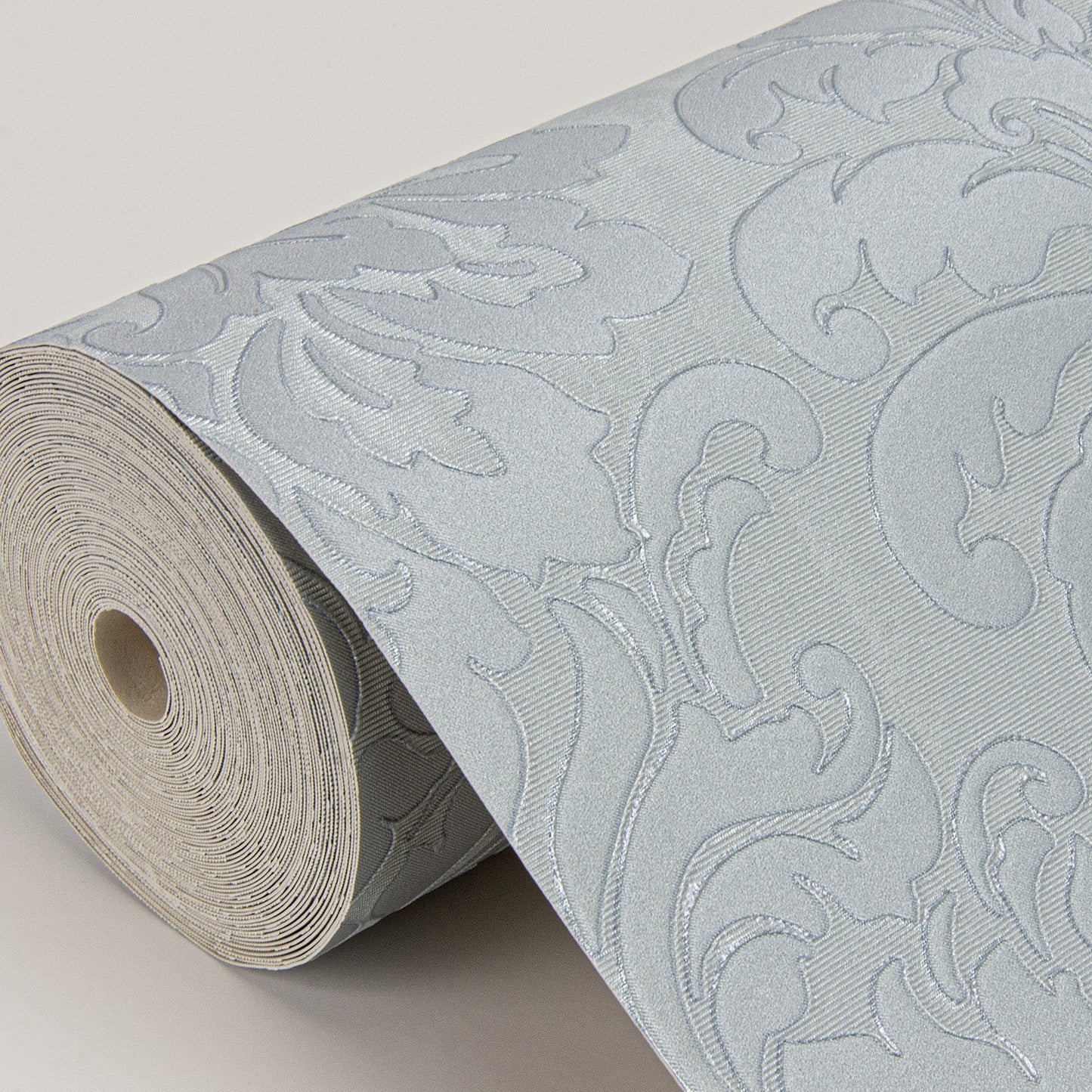 Sirpi Betina Light Blue Damask Wallpaper, 20.9-in by 33-ft