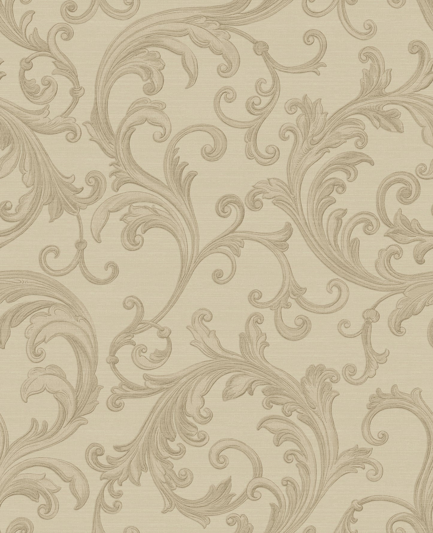 Sirpi Noemi Taupe Acanthus Wallpaper, 20.5-in by 33-ft