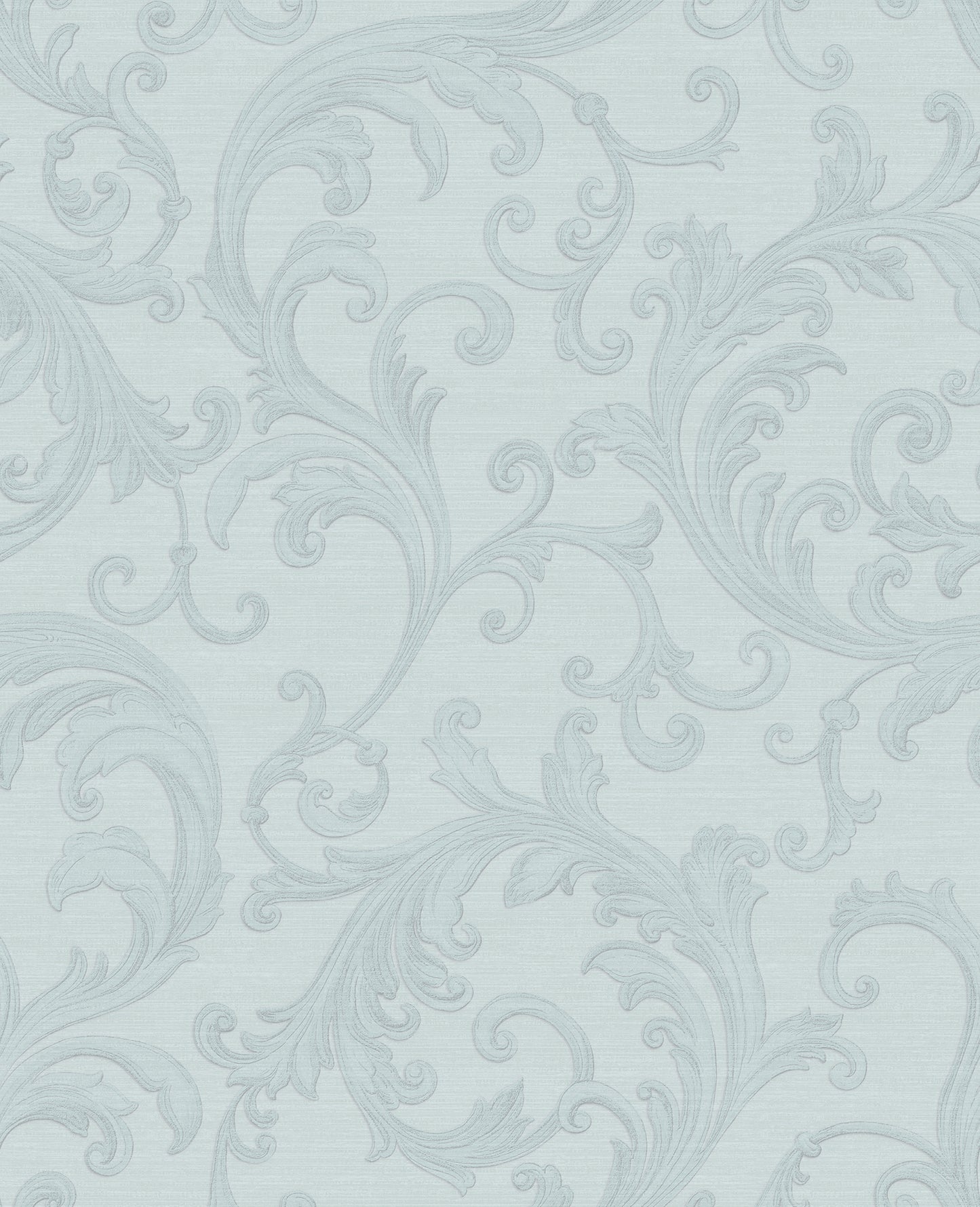 Sirpi Noemi Light Blue Acanthus Wallpaper, 20.5-in by 33-ft