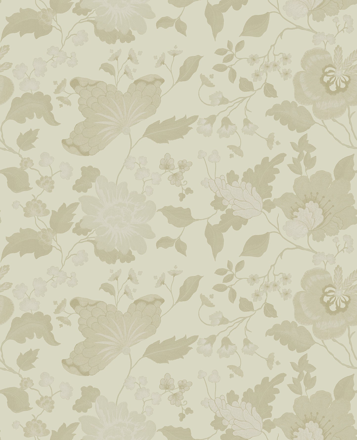 Sirpi Vittoria Gold Floral Wallpaper, 20.5-in by 33-ft