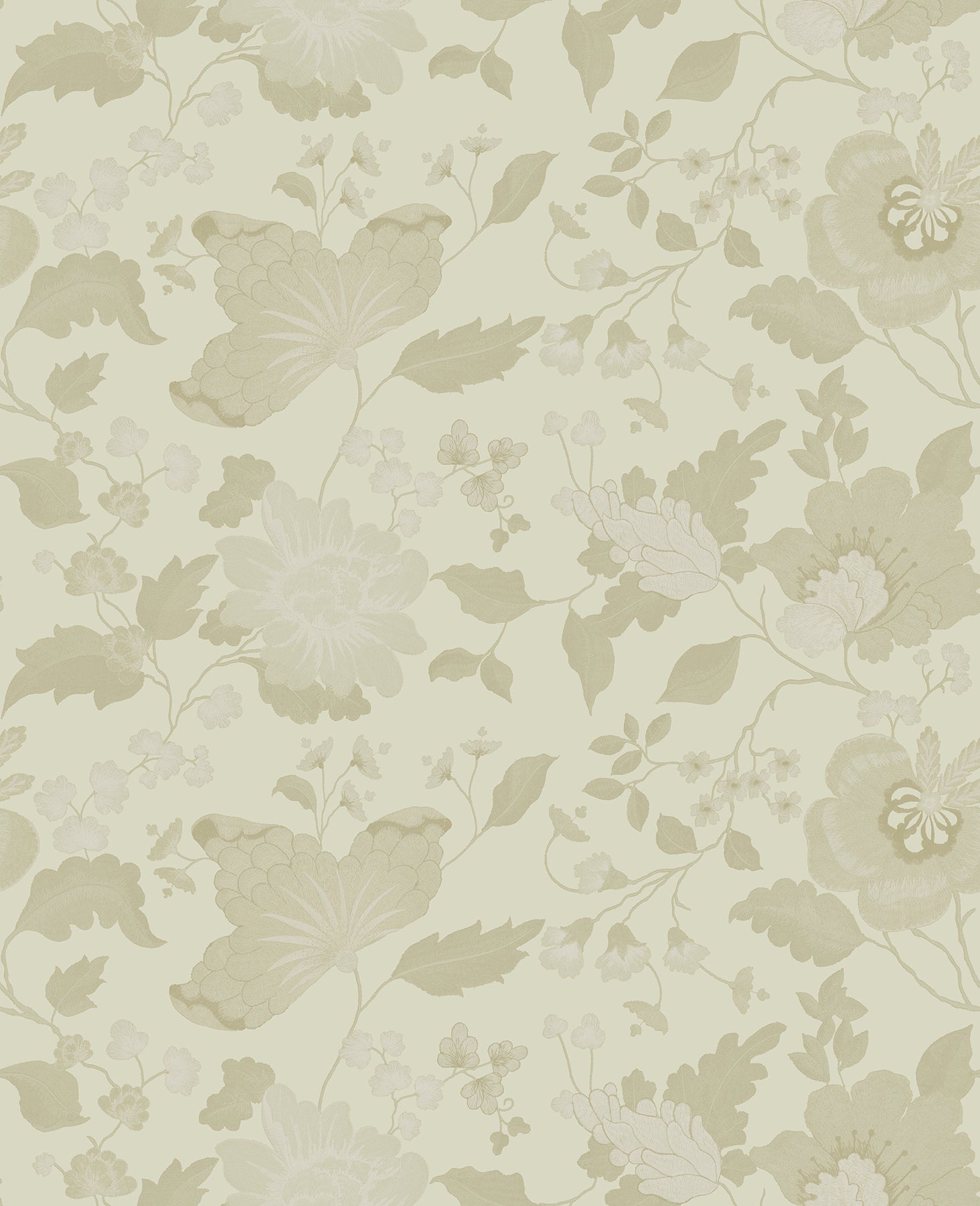 Sirpi Vittoria Gold Floral Wallpaper, 20.5-in by 33-ft