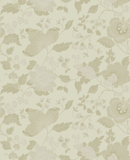 Sirpi Vittoria Gold Floral Wallpaper, 20.5-in by 33-ft