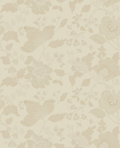 Sirpi Vittoria Cream Floral Wallpaper, 20.5-in by 33-ft