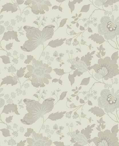 Sirpi Vittoria White Floral Wallpaper, 20.5-in by 33-ft