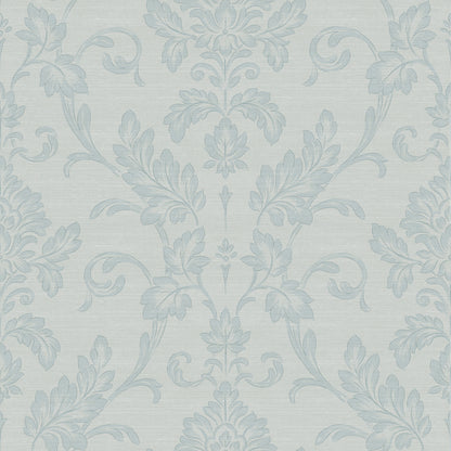 Sirpi Antonella Light Blue Scroll Wallpaper, 20.9-in by 33-ft