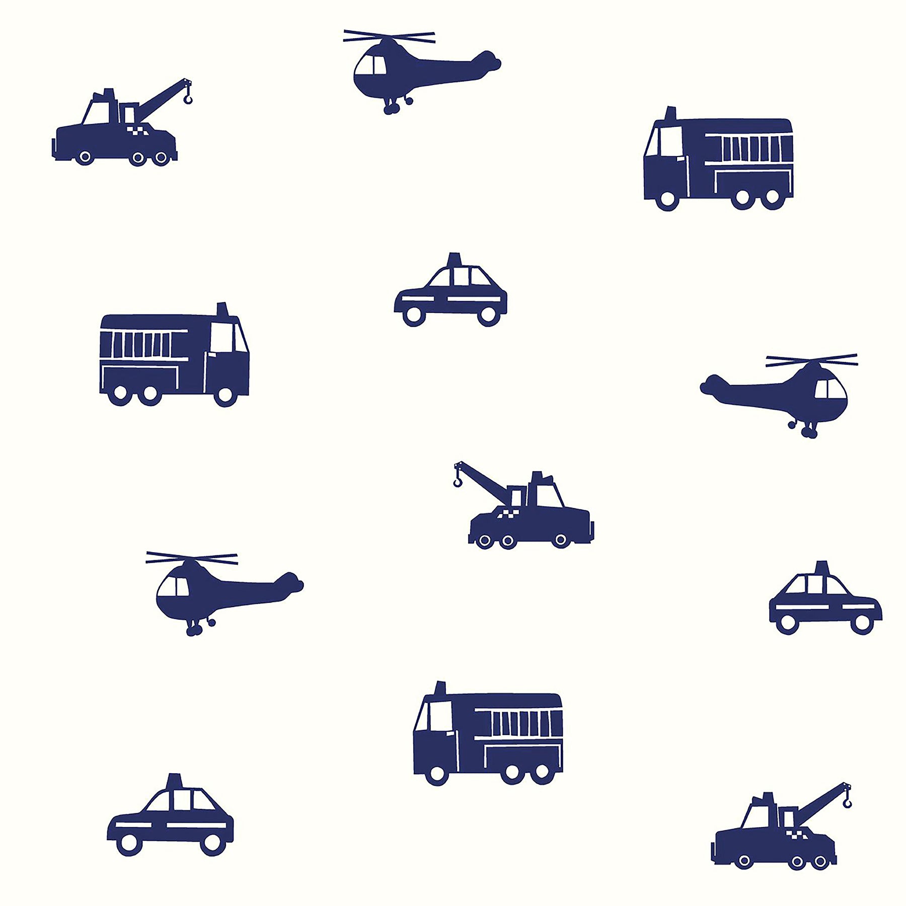 Chesapeake Briony Navy Vehicles Wallpaper, 20.9-in by 33-ft