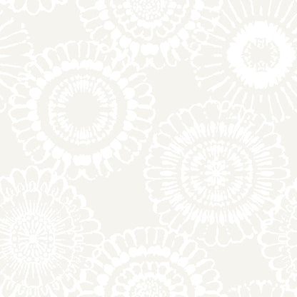 Chesapeake Sonnet Platinum Floral Wallpaper, 20.9-in by 33-ft