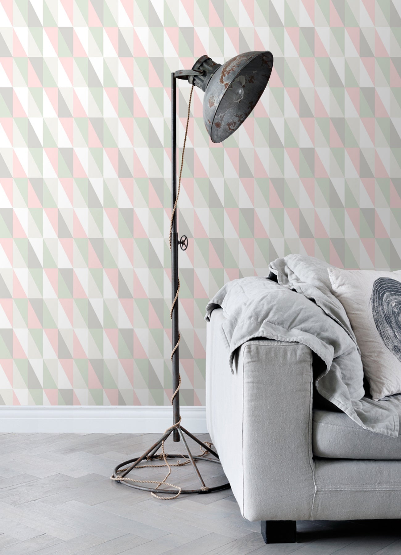 Chesapeake Inez Pastel Geometric Wallpaper, 20.9-in by 33-ft